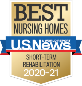 U.S. News and World Report Best Nursing Homes for Short-term Rehabilitation for 2020-2021 Award image